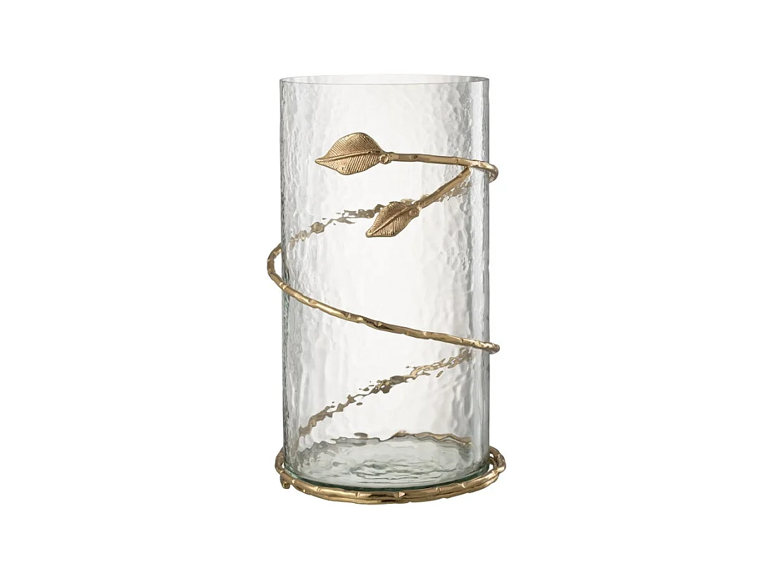 Jarrón de vidrio transparente 17.5*17.5*34 cm