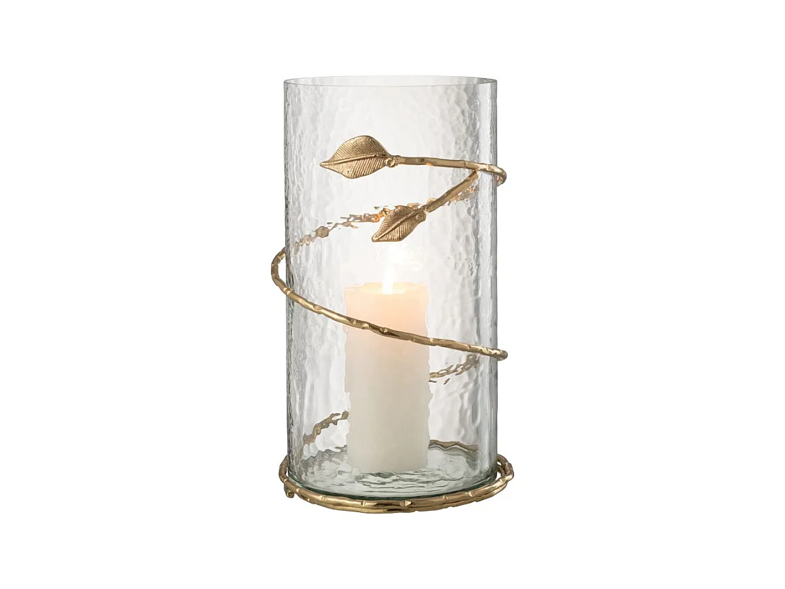 Jarrón de vidrio transparente 17.5*17.5*34 cm