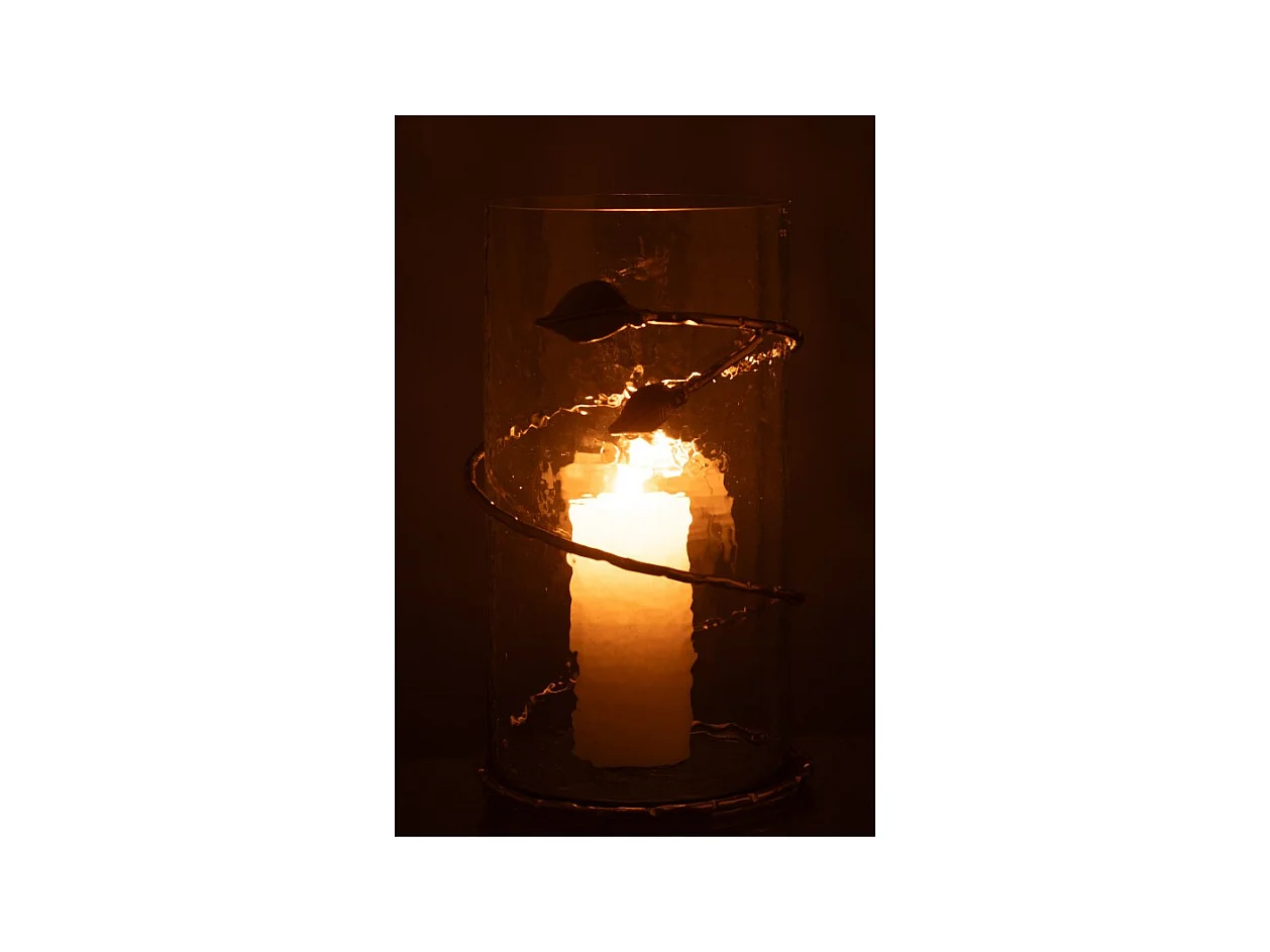 Jarrón de vidrio transparente 17.5*17.5*34 cm