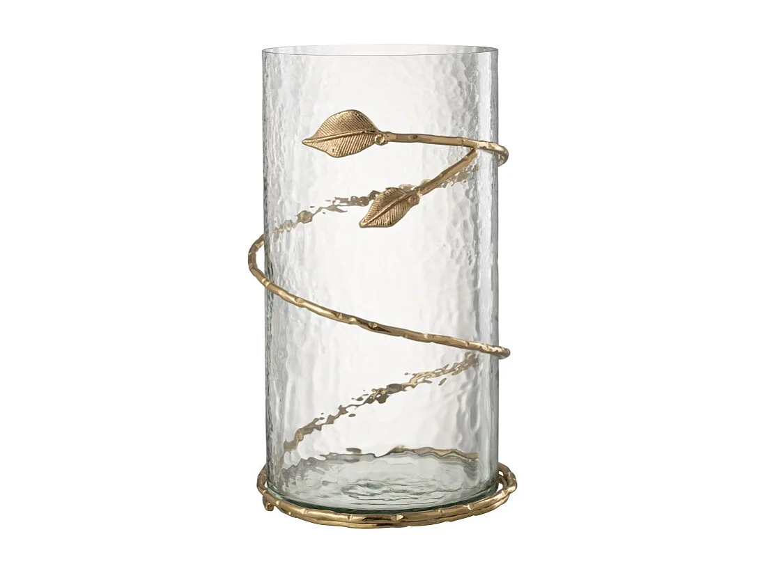 Jarrón de vidrio transparente 17.5*17.5*34 cm