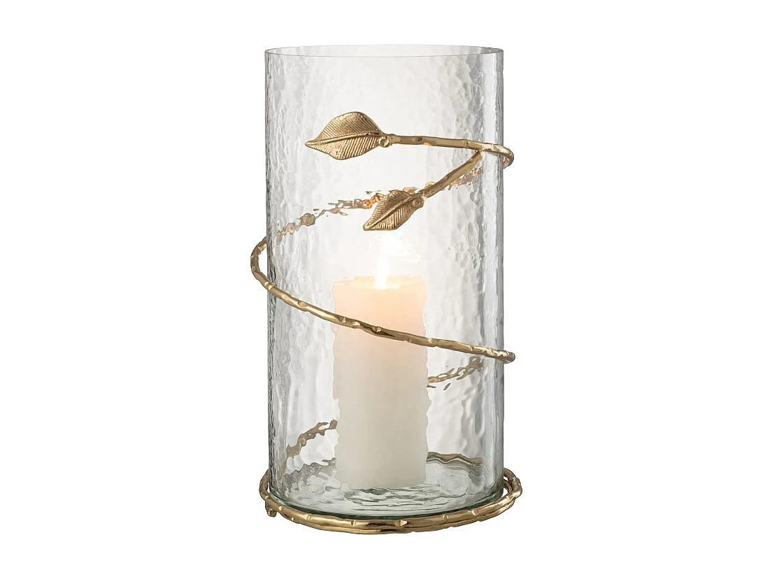 Jarrón de vidrio transparente 17.5*17.5*34 cm