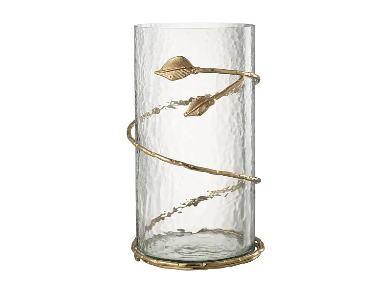 Jarrón de vidrio transparente 17.5*17.5*34 cm