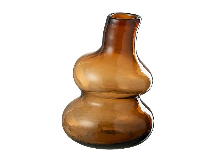 Jarrón de vidrio marrón 19*19*27 cm