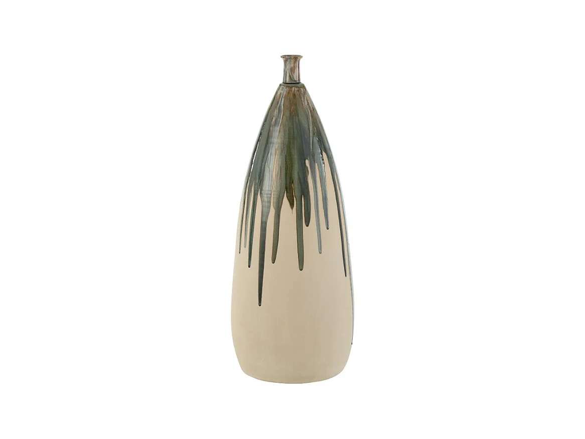 Jarrón alto pintado en cerámica 27x27x73 cm