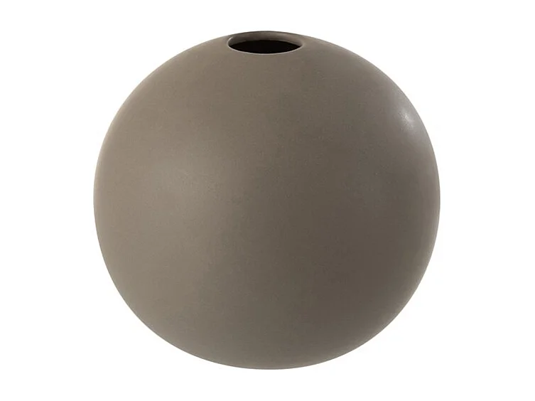 Jarrón bola cerámica gris oscuro Alt. 17 cm