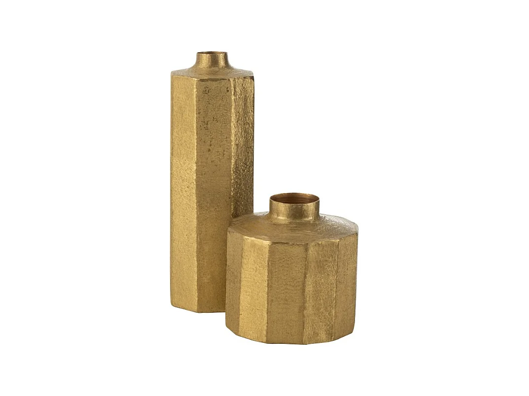 Jarrón de metal dorado 30*30*55 cm