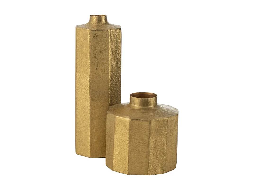 Jarrón de metal dorado 30*30*55 cm