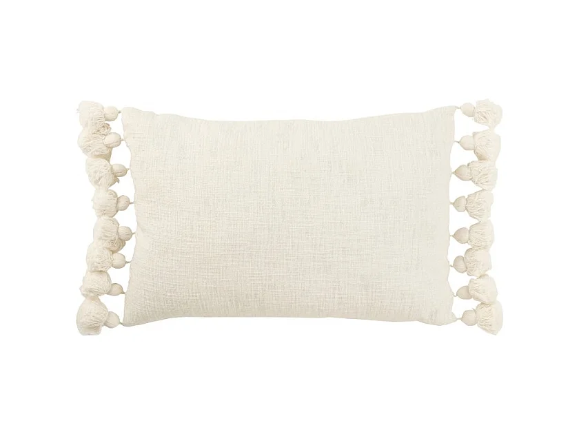 Cojín rectangular con borlas 59x38x15 cm - Cojín de exterior