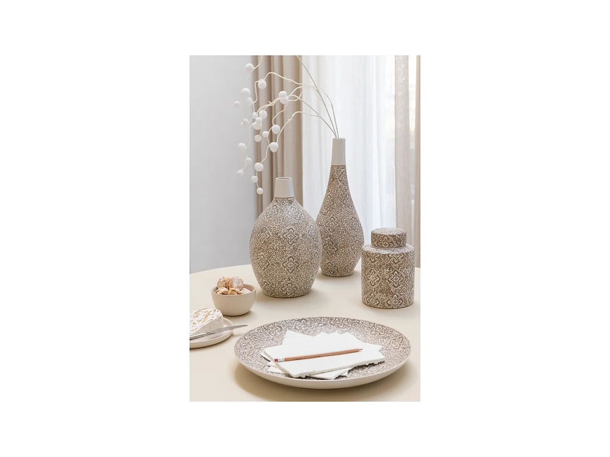 Jarrón de porcelana multicolor 20*20*33 cm