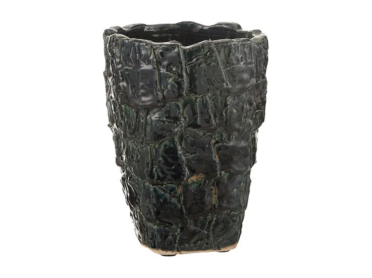 Jarrón de cerámica verde 21.5*21.5*28 cm