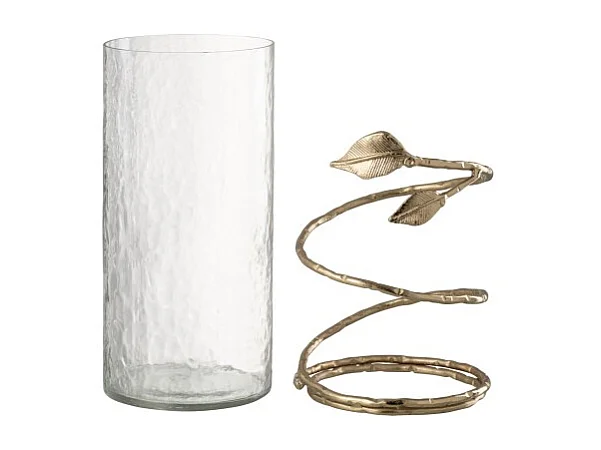 Jarrón de vidrio transparente 12.5*12.5*25 cm