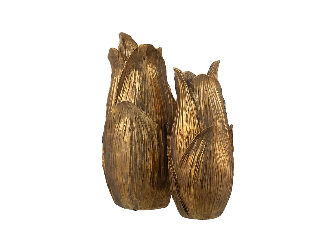 Jarrón de polirresina dorado 28*28*60.5 cm