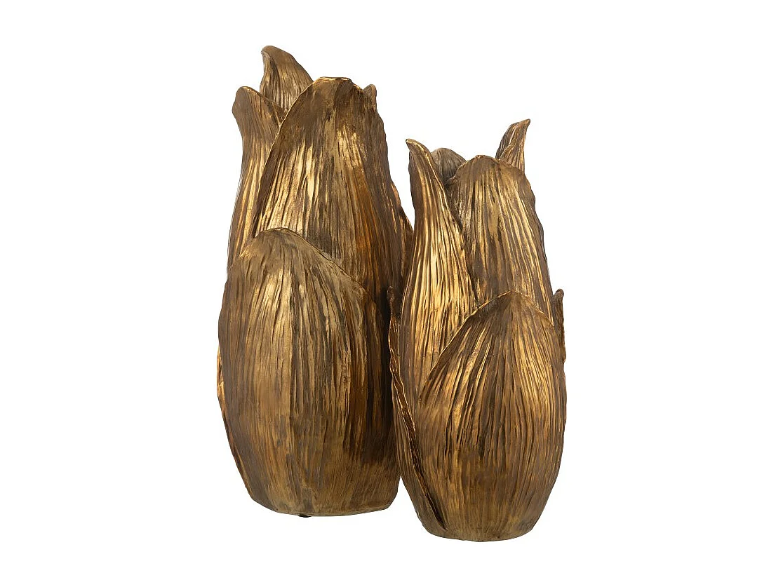 Jarrón de polirresina dorado 28*28*60.5 cm