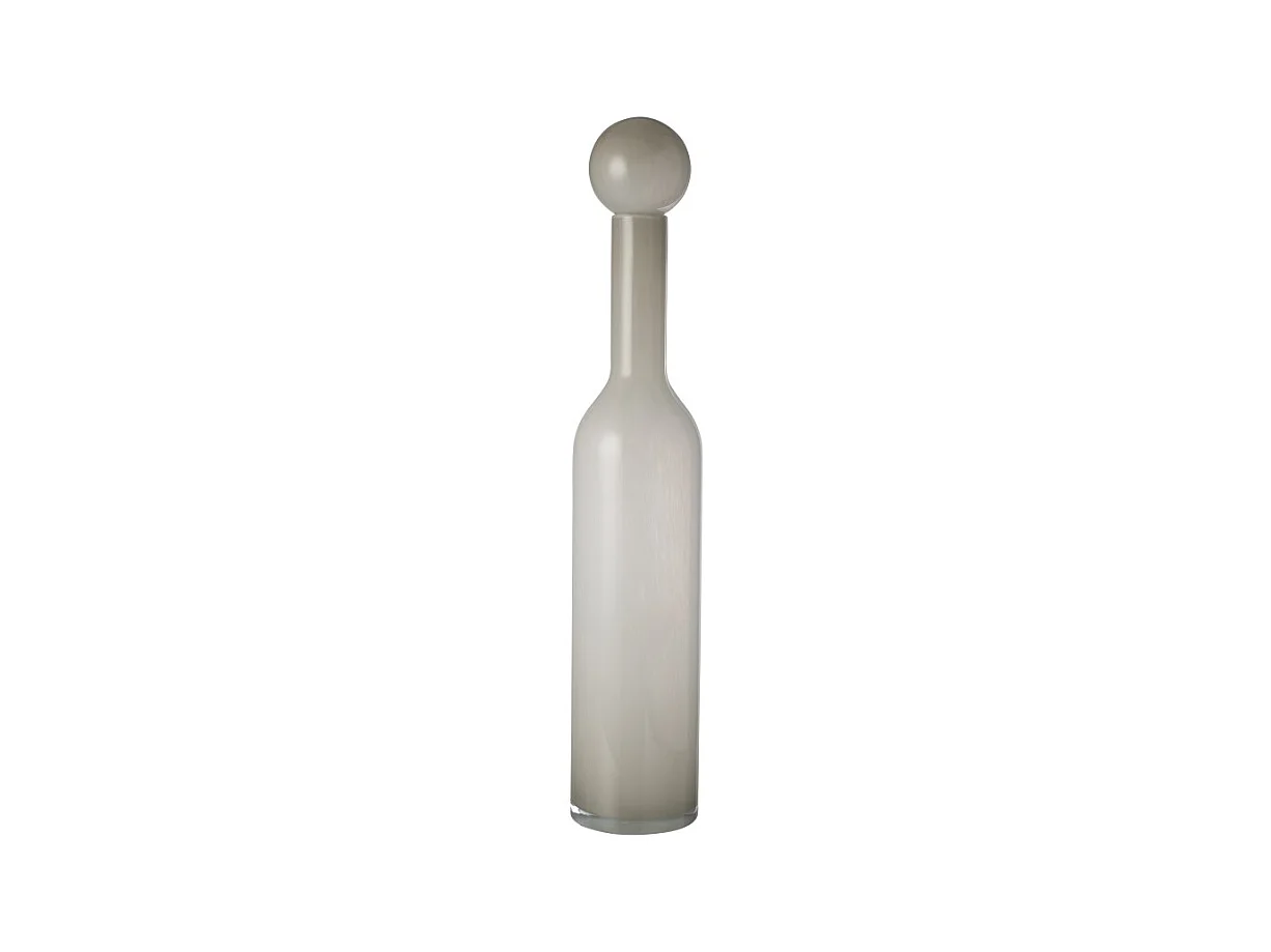 Jarrón botella de vidrio blanco 14*14*75 cm