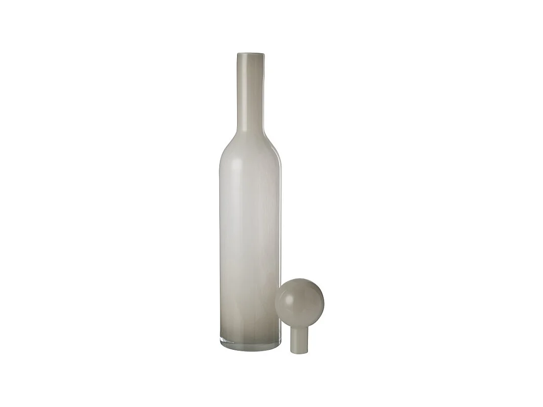 Jarrón botella de vidrio blanco 14*14*75 cm