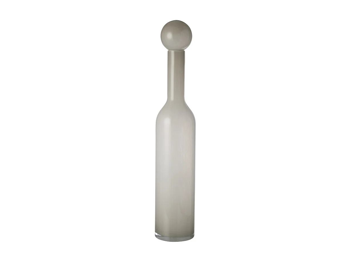 Jarrón botella de vidrio blanco 14*14*75 cm