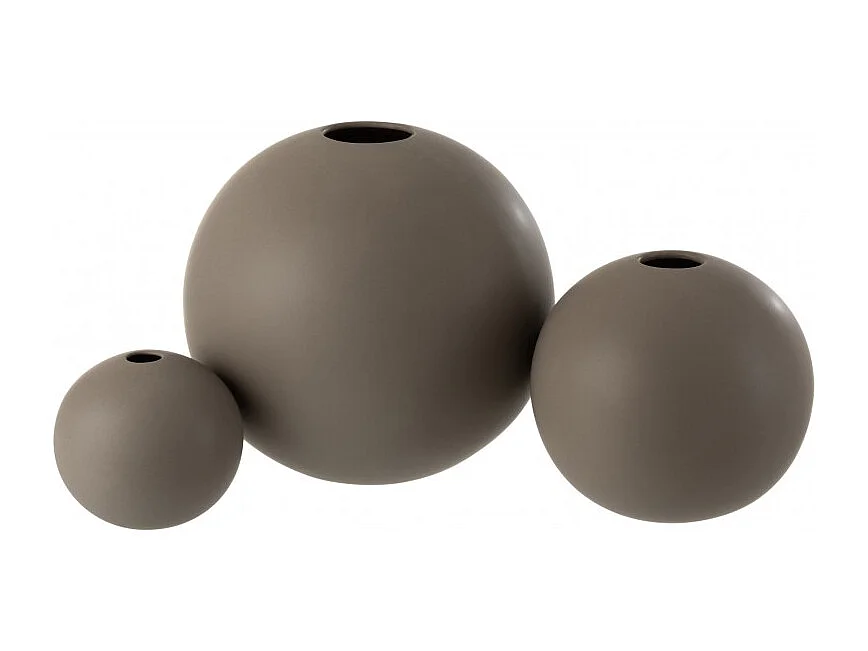 Jarrón bola cerámica gris oscuro Alt. 23