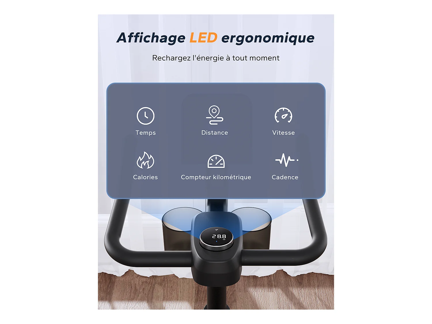 Cyclette da appartamento - Merach, cyclette da esercizio, interna, 16 livelli di resistenza magnetica, con schermo LCD migliorato e sedile regolabile