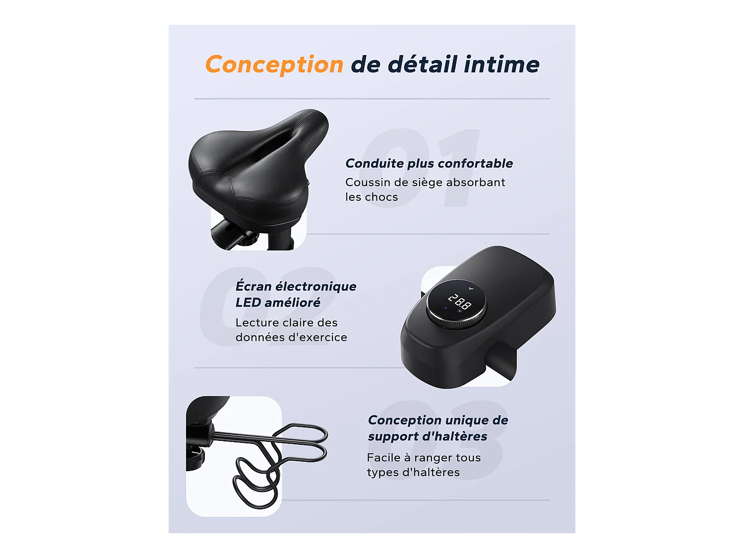 Cyclette da appartamento - Merach, cyclette da esercizio, interna, 16 livelli di resistenza magnetica, con schermo LCD migliorato e sedile regolabile