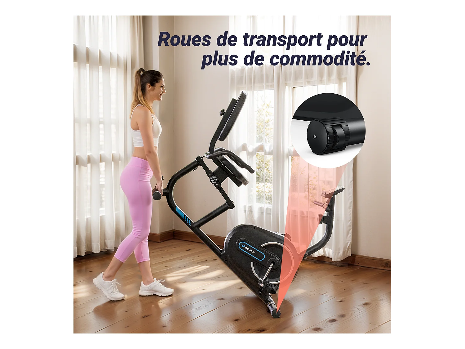 Liegeergometer für Zuhause – 8 Widerstandsstufen, leise & komfortabel, App & Herzfrequenzsensoren, LCD-Monitor, verstellbare Rückenlehne, bis 136 kg