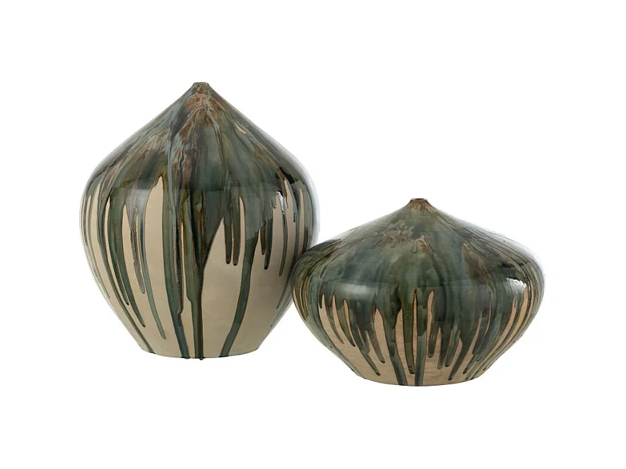 Jarrón pintado en cerámica 40x40x45 cm