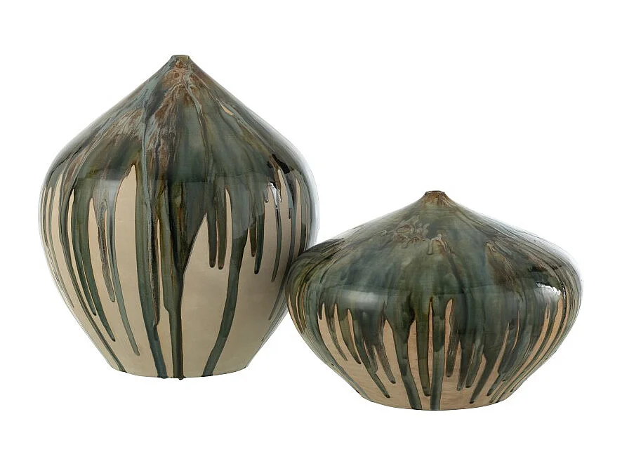 Jarrón pintado en cerámica 40x40x45 cm