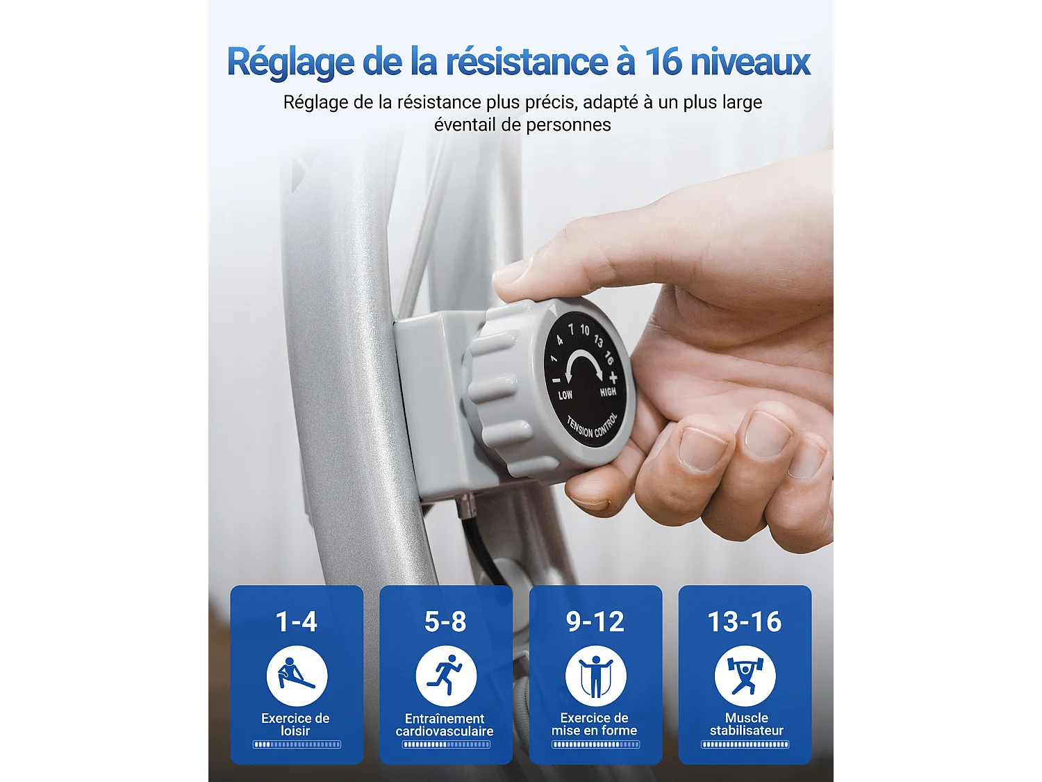 Cyclette da appartamento 4 in 1 pieghevole - Merach, 16 livelli di resistenza magnetica, compatibile Kinomap & Zwift, max carico 136 kg