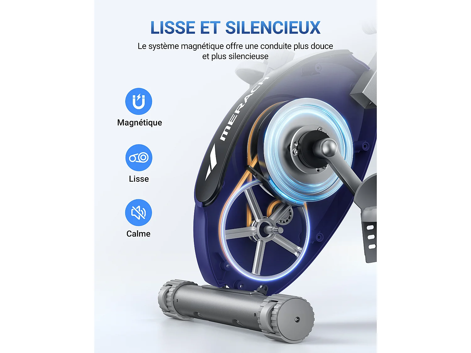 Cyclette da appartamento 4 in 1 pieghevole - Merach, 16 livelli di resistenza magnetica, compatibile Kinomap & Zwift, max carico 136 kg