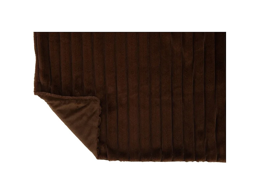 Plaid de tela marrón de 180x130x3 cm