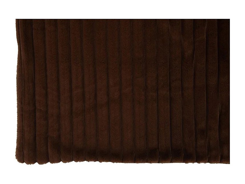 Manta marrón de poliéster suave 180x130 cm, textura cálida para un interior confortable