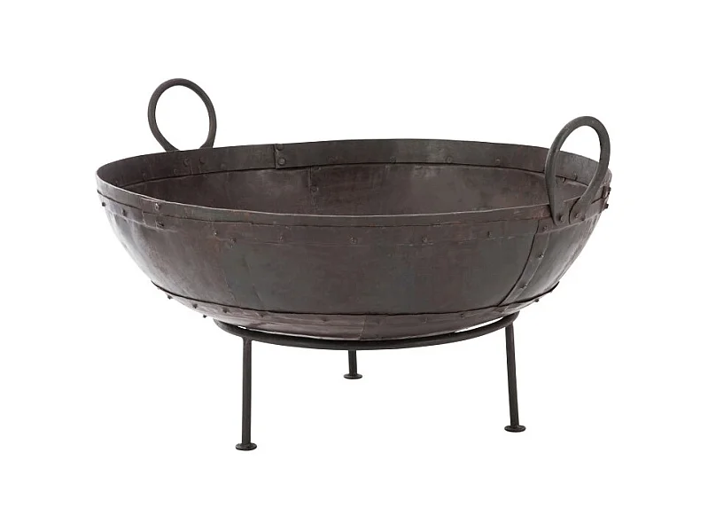 Brasero de hierro marrón 72x40cm