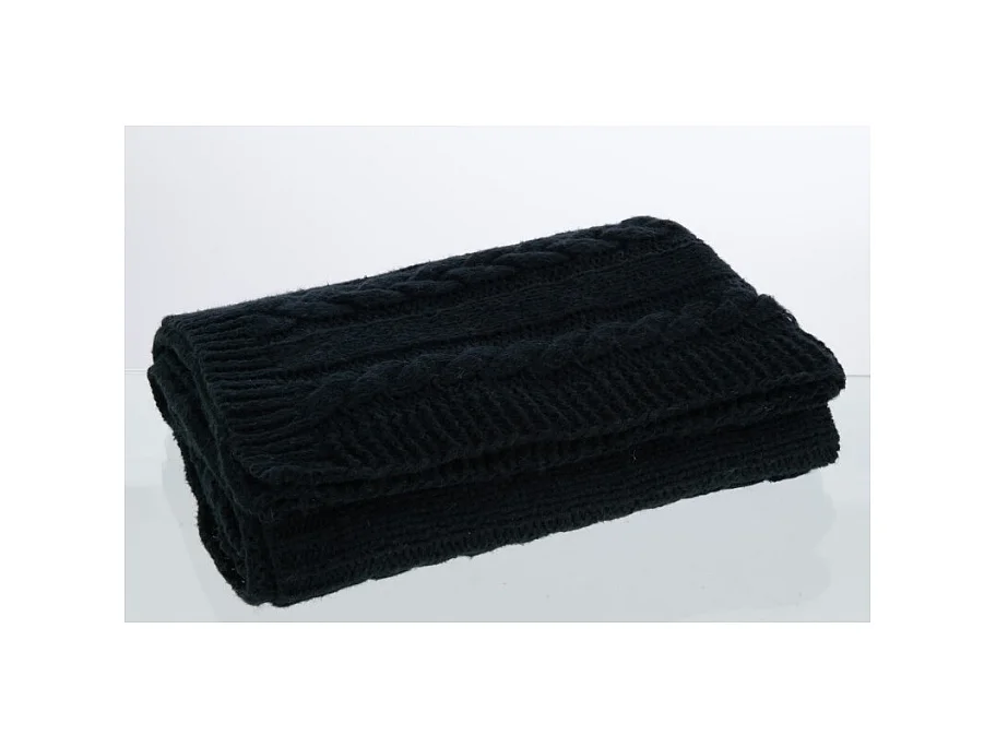 Plaid de tela negro 130x180x3 cm