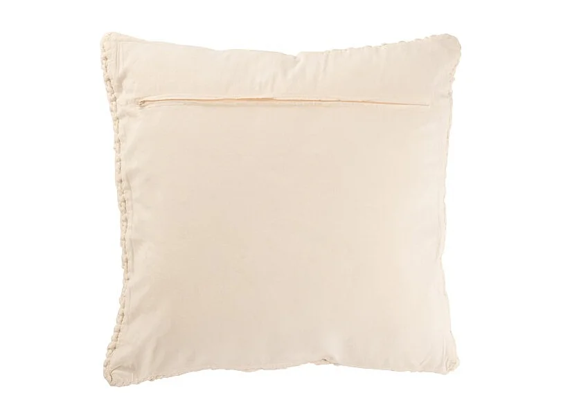 Cojín cuadrado de punto en algodón blanco 50x50x12 cm