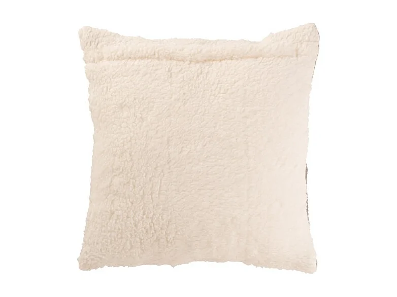 Cojín cuadrado con líneas, algodón gris 45x45x12 cm