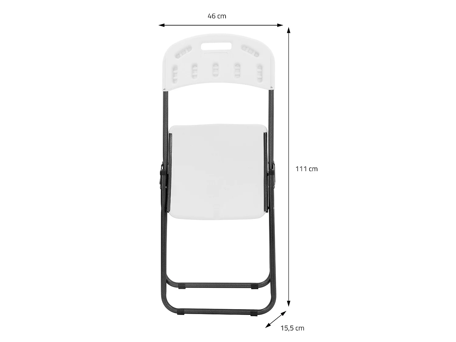 ECD Germany Set 4x sillas plegables para exterior, de metal y aspecto blanco mate, asiento de jardín para camping, terraza o patio, hasta 200kg