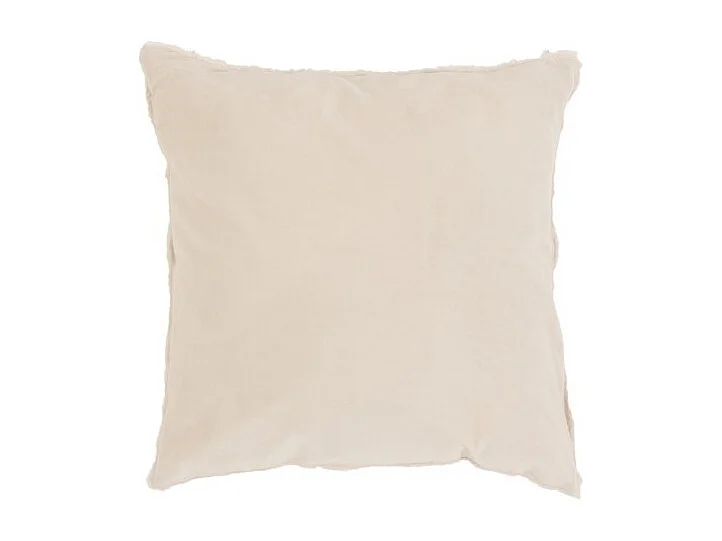 Cojín bordado corto algodón/lino blanco 45x45 cm