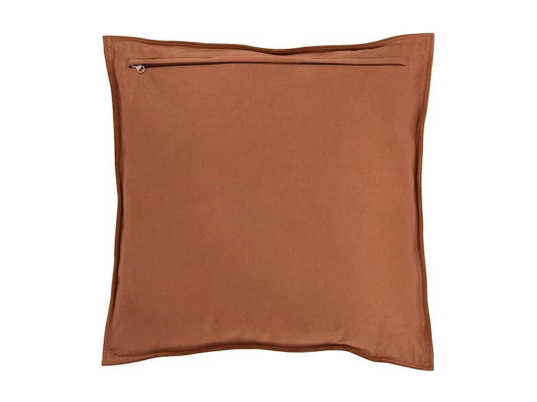 Cojín cuadrado pequeño cuero coñac 42x41 cm