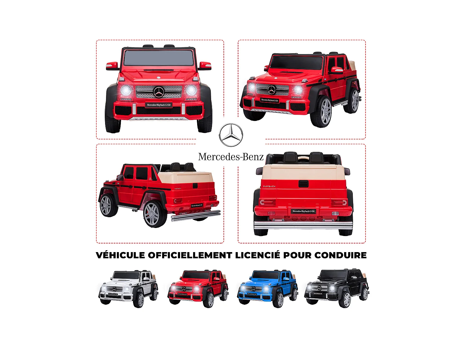 Voiture électrique pour enfants Mercedes-Maybach G650 : le luxe sur quatre roues pour les jeunes conducteurs