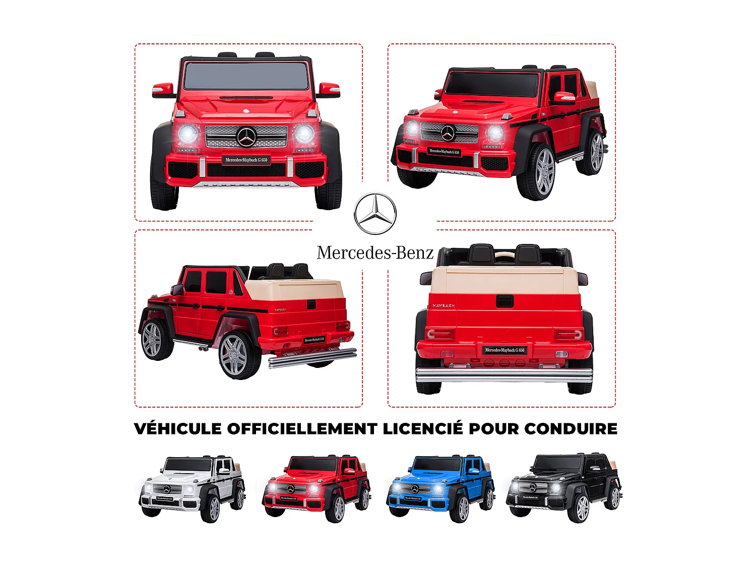 Voiture électrique pour enfants Mercedes-Maybach G650 : le luxe sur quatre roues pour les jeunes conducteurs