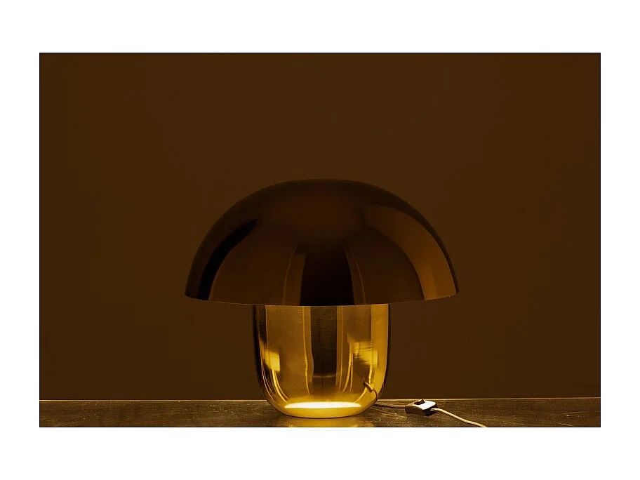 Lampara seta metal oro 40x40 cm