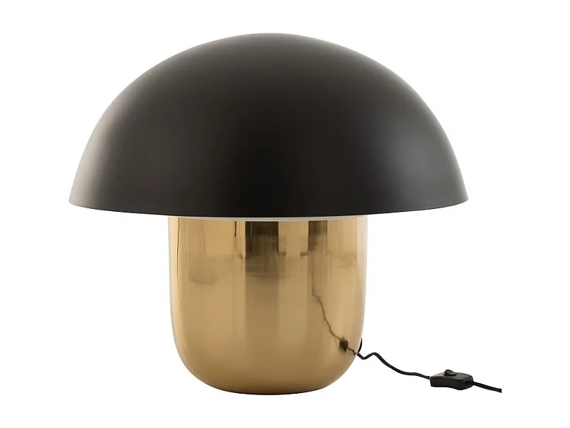 Lámpara seta hierro negro/oro Alt. 47 cm