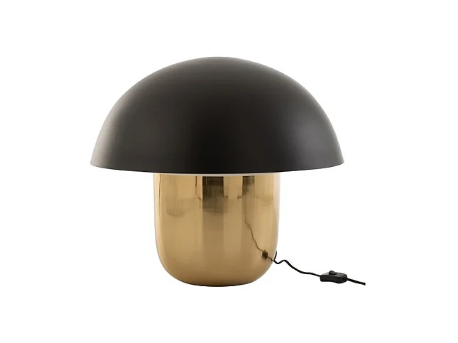 Lámpara seta hierro negro/oro Alt. 47 cm