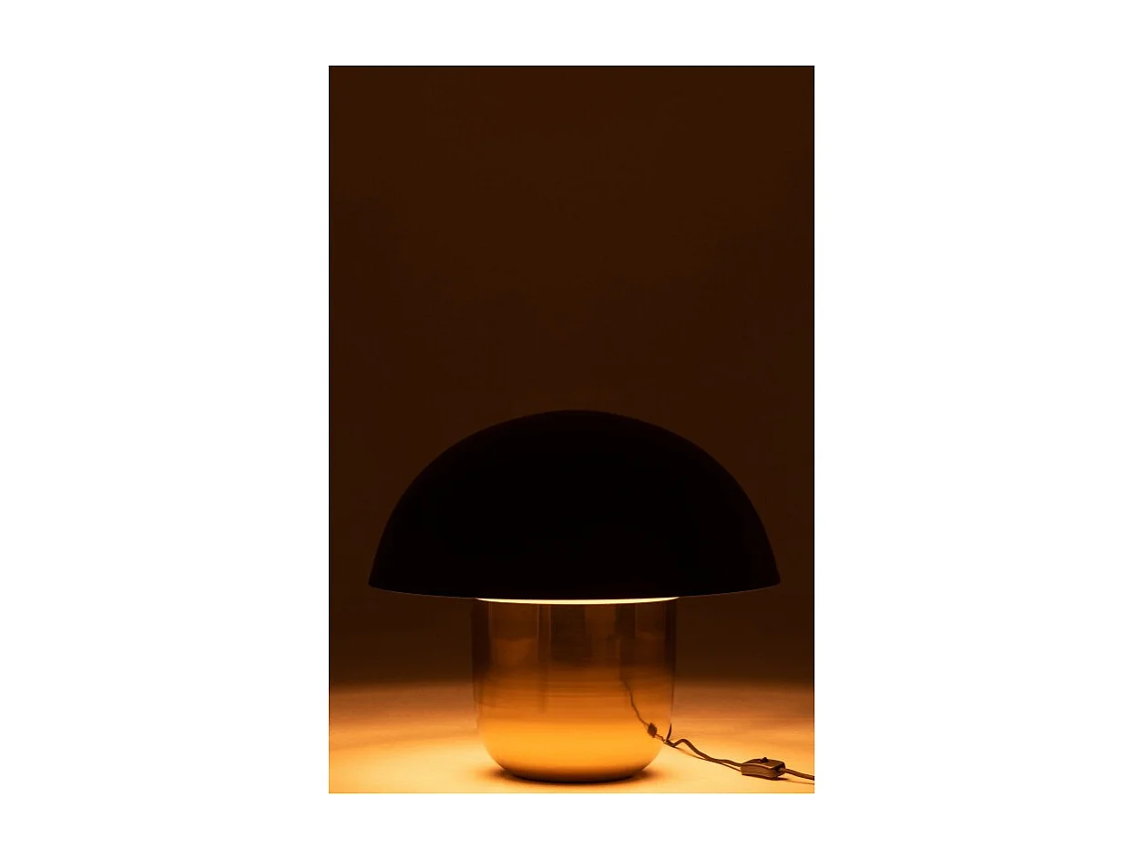 Lámpara seta hierro negro/oro Alt. 47 cm