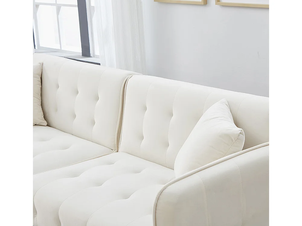 Canapé blanc convertible deux places lit dossier réglable accoudoirs positions multiples pliant velours espace couchage généreux