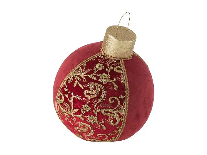 Bola decorativa de poliresina roja 40x40x51 cm