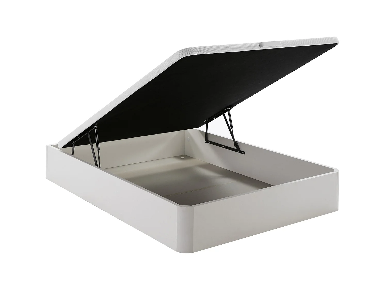 Ensemble 160 x 200 cm sommier coffre blanc + matelas hybride ressorts ensachés 7 zones et mousse à mémoire de forme ép.28cm - MEYANI de YSMÉE