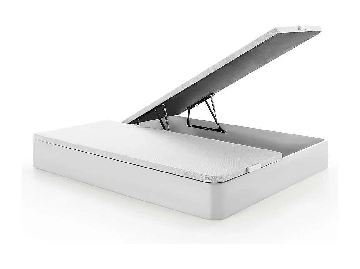 Ensemble 180 x 200 cm sommier coffre blanc + matelas hybride ressorts ensachés 7 zones et mousse à mémoire de forme ép.28cm - MEYANI de YSMÉE