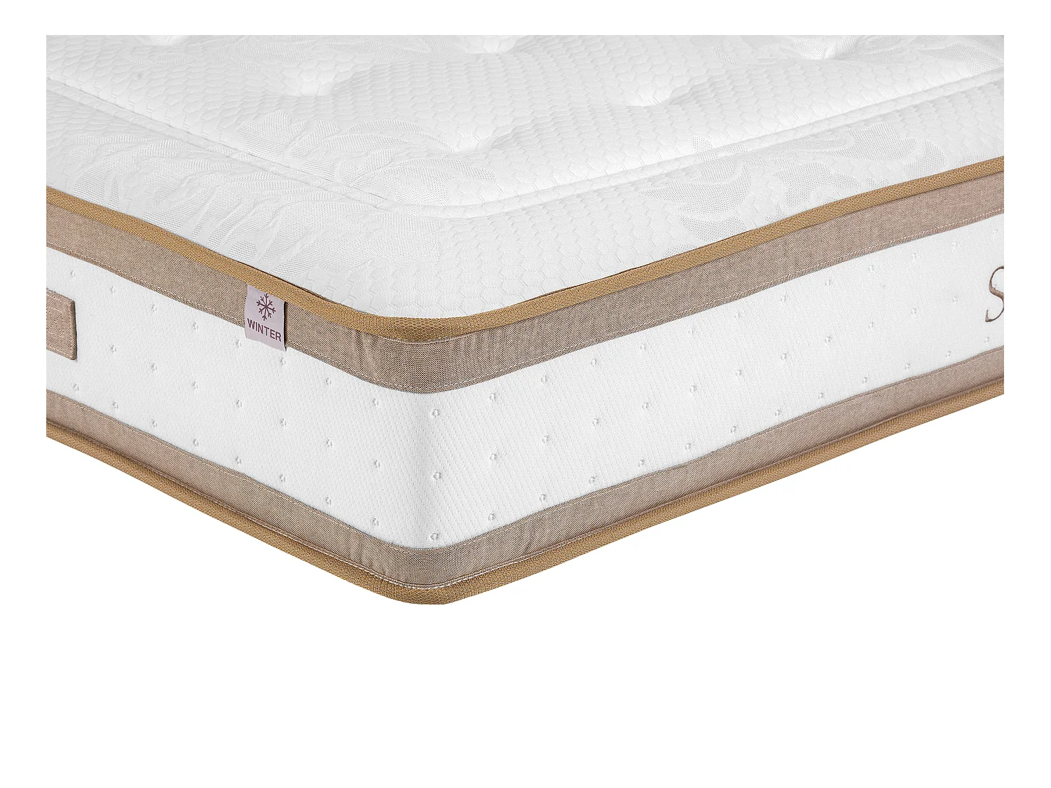 Sett 140 x 190 cm stiftramme + hybrid madrass med syv soner av pocketfjæring og memory skum, tykkelse 28cm - MEYANI fra YSMÉE