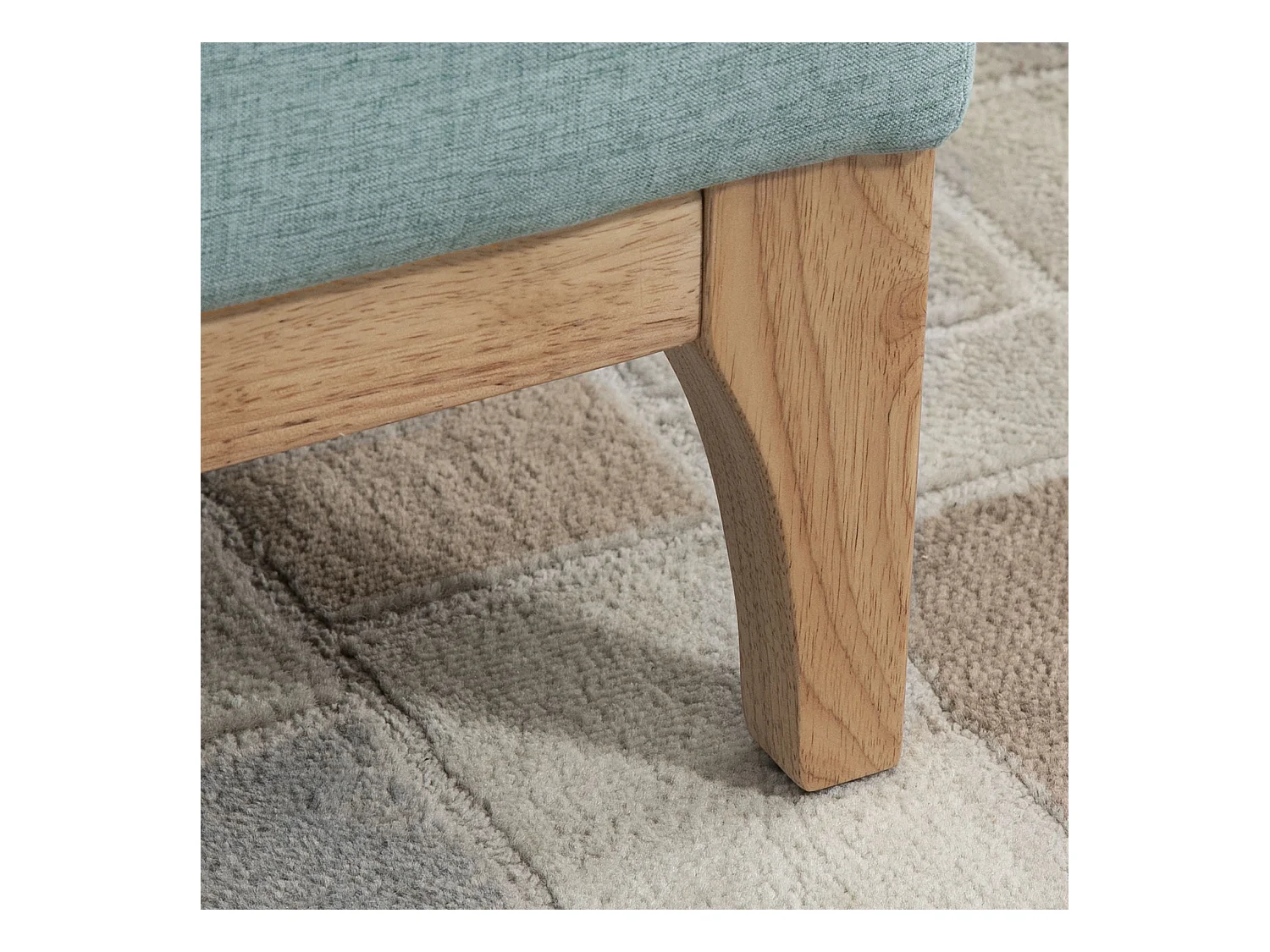 Panca imbottita contenitore in tessuto 110x39x45acm azzurro