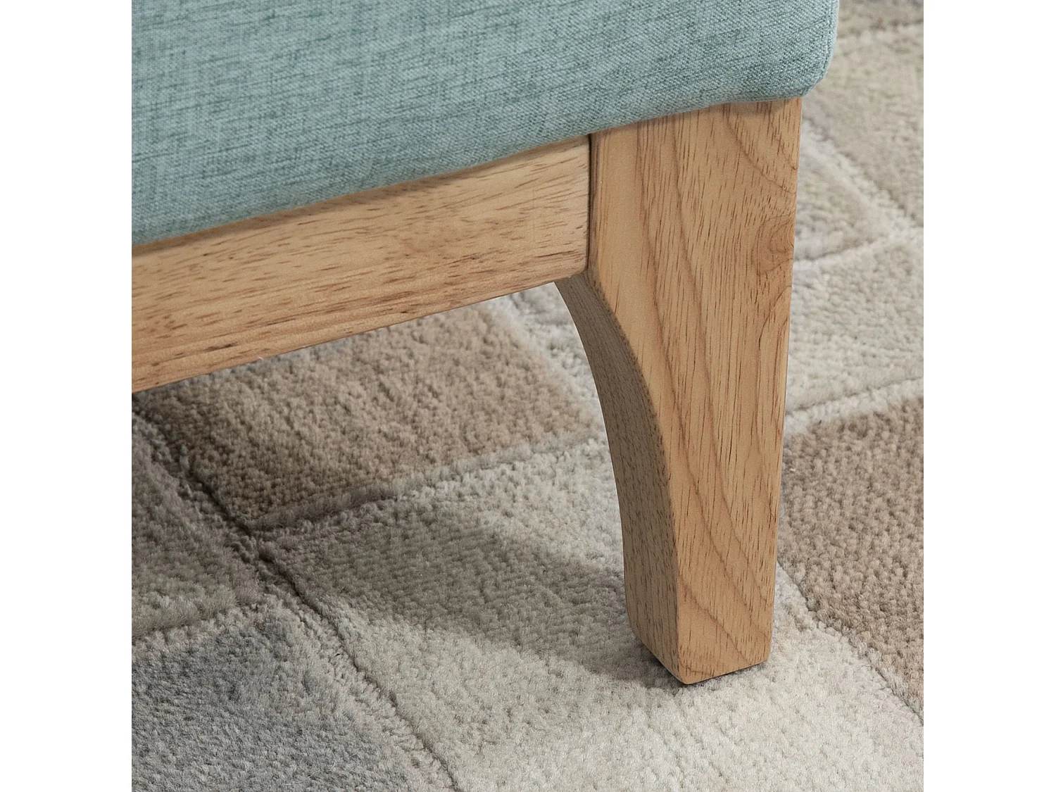 Panca imbottita contenitore in tessuto 110x39x45acm azzurro